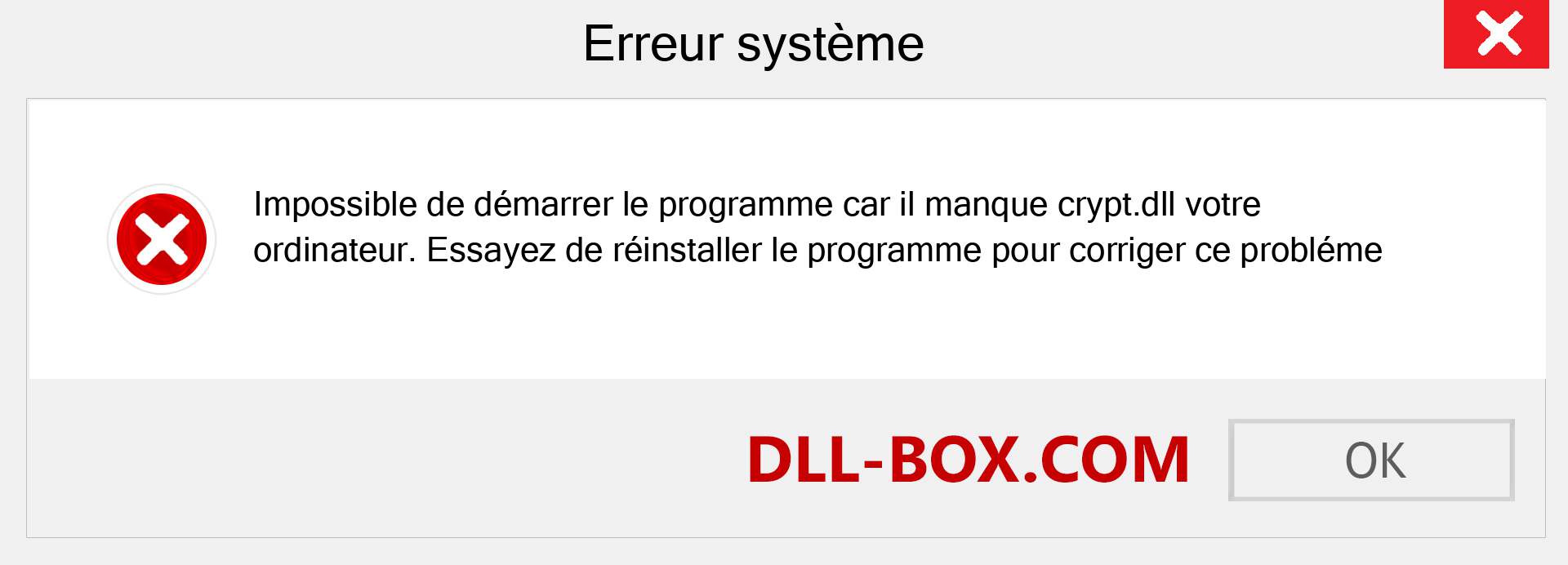 Le fichier crypt.dll est manquant ?. Télécharger pour Windows 7, 8, 10 - Correction de l'erreur manquante crypt dll sur Windows, photos, images